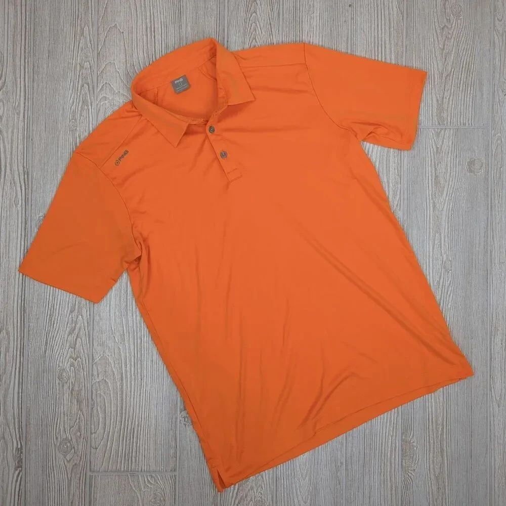 PING SensorCool Golf Polo Shirt Orange
